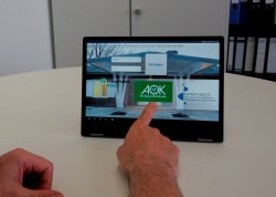 Patienten-Laptop mit Telecura-App